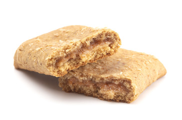 Whole Grain Breakfast Bar on a White Background