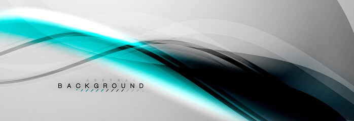 Smooth flowing wave motion concept background