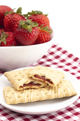 Low Calorie Fruit Filled Treat on a White Background