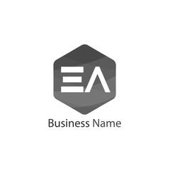 Initial Letter EA Logo Template Design