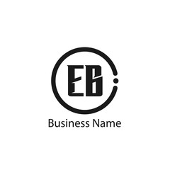 Initial Letter EB Logo Template Design