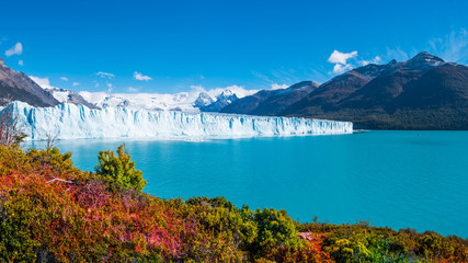 Panorama of glacier Perito Moreno in Patagonia - obrazy, fototapety, plakaty