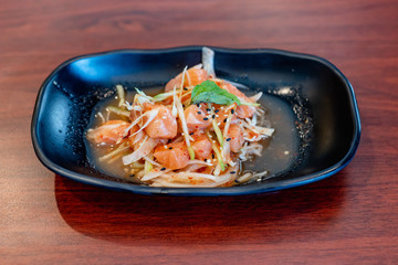 Salmon Spicy Salad, Japan food
