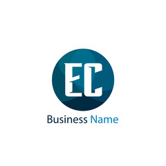 Initial Letter EC Logo Template Design