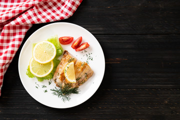 grilled snapper fish steak