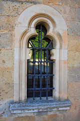 Fototapeta na wymiar Italy, Gioia del Colle, Norman-Swabian Castle, 9th century. Detail of windows.