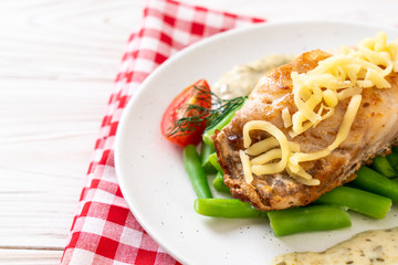 grilled snapper fish steak