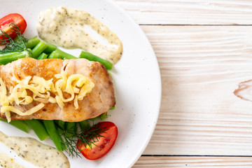 grilled snapper fish steak