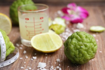 kaffir lime and lemon
