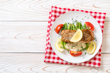 grilled snapper fish steak