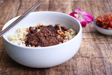Instant black noodles - korean food