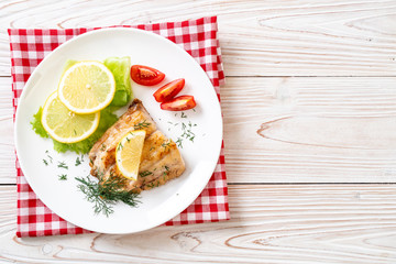 grilled snapper fish steak
