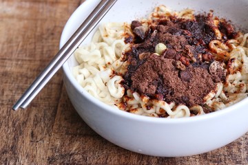 Instant black noodles - korean food