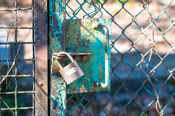 Padlock keeping garden safe