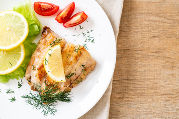 grilled snapper fish steak