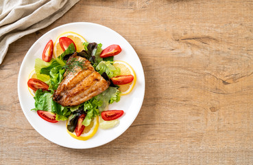 grilled snapper fish steak