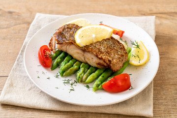grilled snapper fish steak