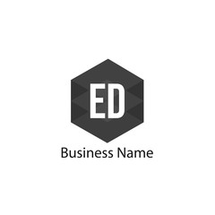 Fototapeta premium Initial Letter ED Logo Template Design
