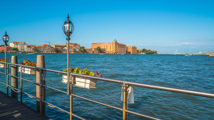Beautifull view of Venice. Giudecca island. Gradn canal. Region Veneto. Italy