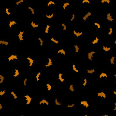 vector black flying bats silhouettes seamless pattern