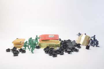 the fun of mini figure soldier at display