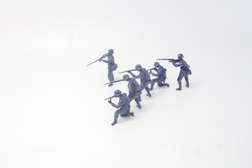 a fun of mini figure soldier at display