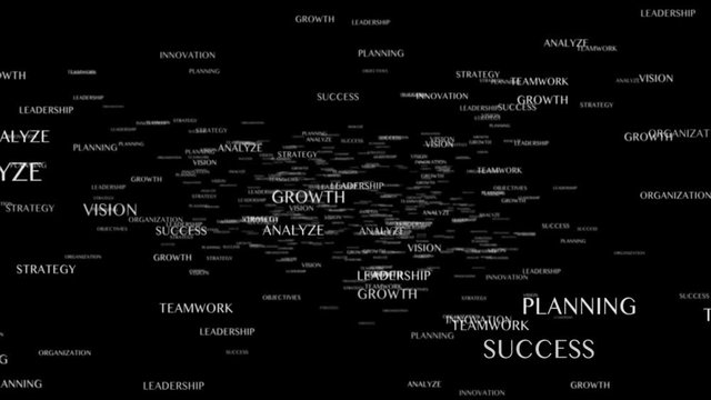 BUSINESS Keywords, Animation, Rendering, Background, Loop, 4k
