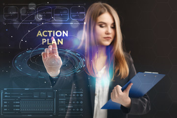 The concept of business, technology, the Internet and the network. A young entrepreneur working on...