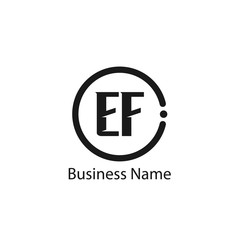 Fototapeta premium Initial Letter EF Logo Template Design