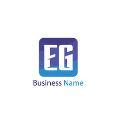 Initial Letter EG Logo Template Design