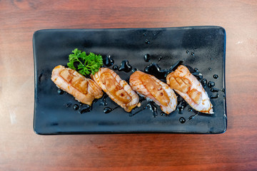Salmon and Foie Gras Sushi, Japan food