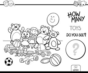 counting toys educational game coloring book