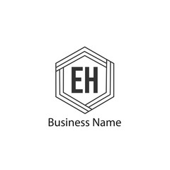 Initial Letter EH Logo Template Design