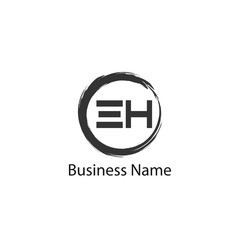 Initial Letter EH Logo Template Design