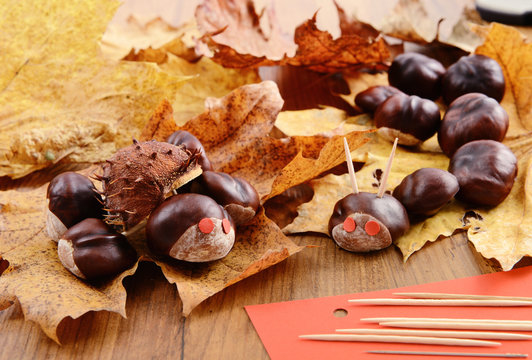 autumn tinker creative figures of Chestnuts