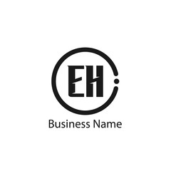 Initial Letter EH Logo Template Design