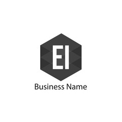 Obraz premium Initial Letter EI Logo Template Design