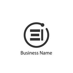 Initial Letter EI Logo Template Design