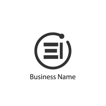 Initial Letter EI Logo Template Design