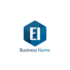 Initial Letter EI Logo Template Design