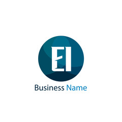 Fototapeta premium Initial Letter EI Logo Template Design