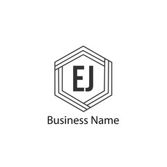 Initial Letter EJ Logo Template Design