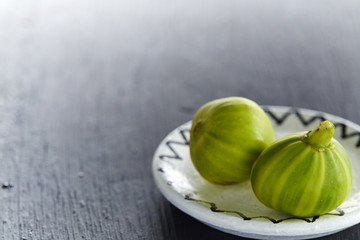 fresh figs black background