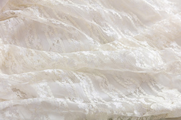 White lace wedding dress background