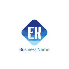Initial Letter EK Logo Template Design