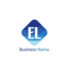Fototapeta premium Initial Letter EL Logo Template Design