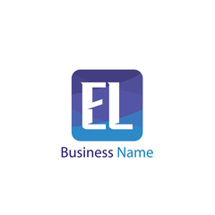 Initial Letter EL Logo Template Design