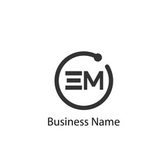 Initial Letter EM Logo Template Design