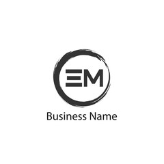 Initial Letter EM Logo Template Design