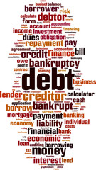 Debt word cloud